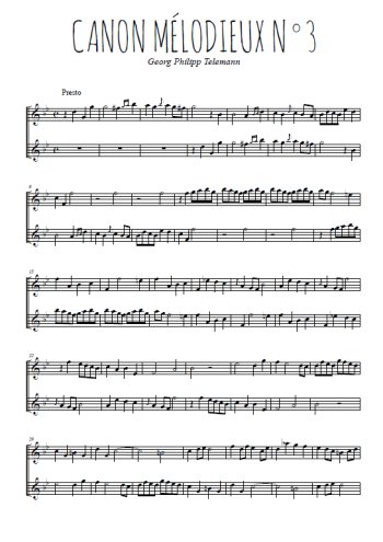 Georg Philipp Telemann - Canon mélodieux N°3